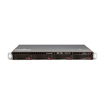 Сервер Supermicro SYS-5018R-MR CSE-813MFTQ noCPU X10SRi-F 8хDDR4 softRaid IPMI 2х400W PSU Ethernet 2х1Gb/s 4х3,5" BPN SAS815TQ FCLGA2011-3
